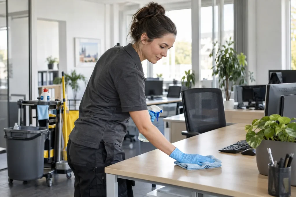 Arbeitsmotiv: Gebäudereinigung